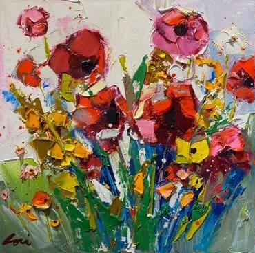Poppies & Florals painting seven