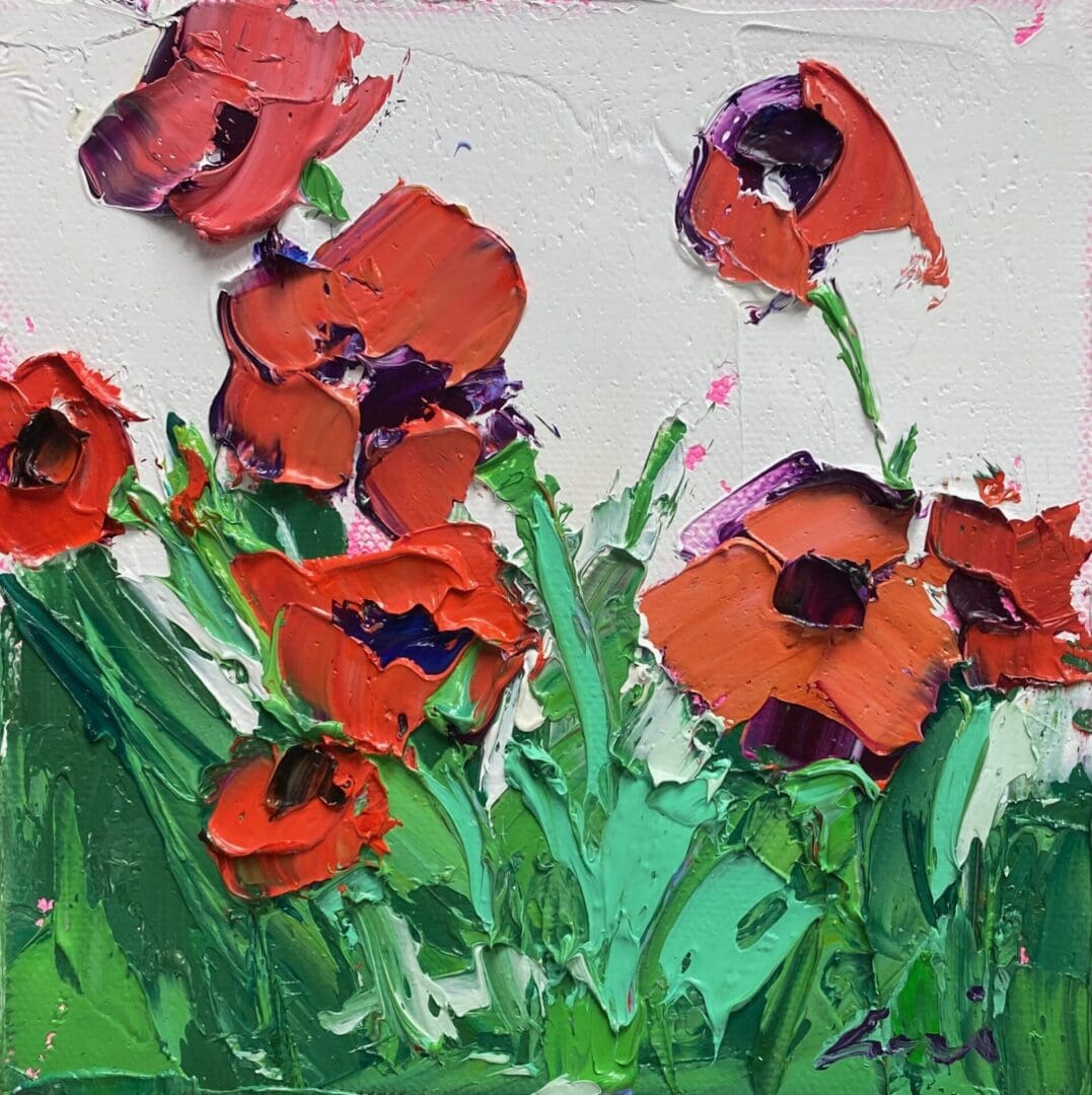 Red Poppies Oil Painting